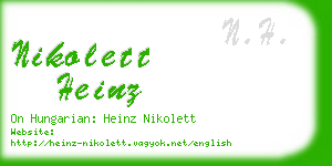 nikolett heinz business card